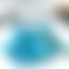 20 perles en verre assortiment en bleu clair