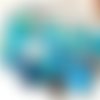 40 perles dans les tons de bleu assortiment