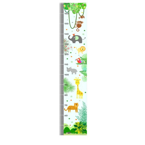 Toise Decoration Murale Pour Chambre D Enfant Theme Jungle Ton Vert Un Grand Marche
