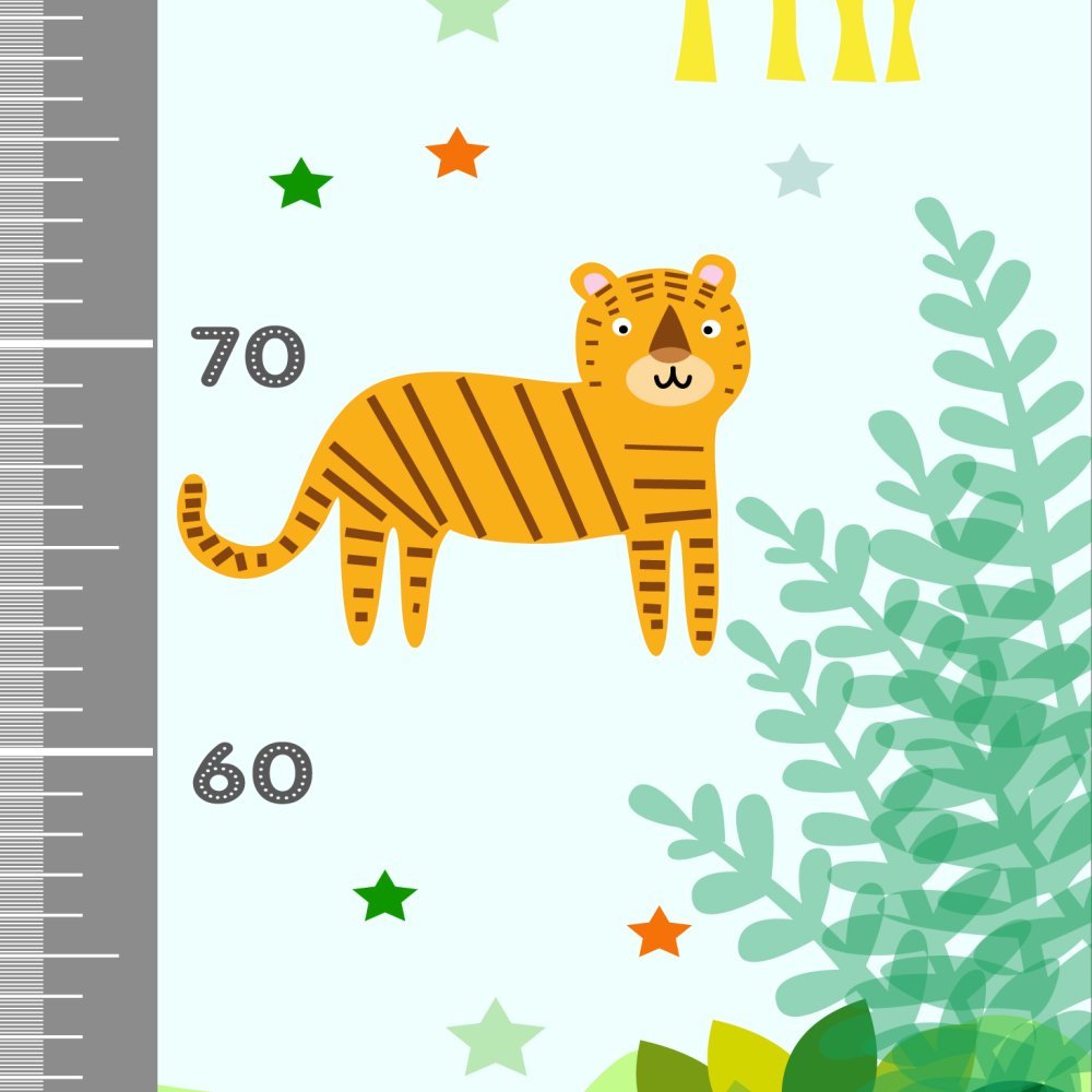 Toise Decoration Murale Pour Chambre D Enfant Theme Jungle Ton Vert Un Grand Marche