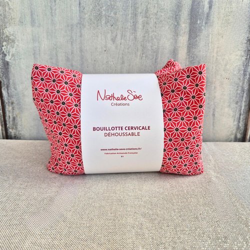 Bouillotte cervicale sèche déhoussable – garnie de graines de lin bio – chaleur et détente naturelle