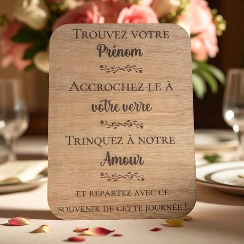 Pancarte prénom gobelet