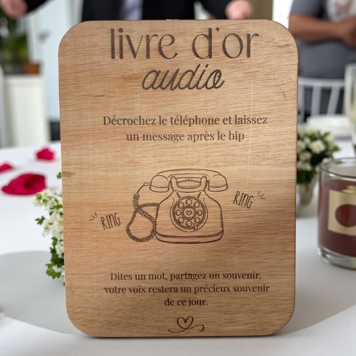 Pancarte livre d'or audio