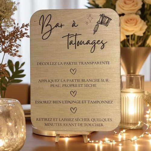 Pancarte bar à tatouage
