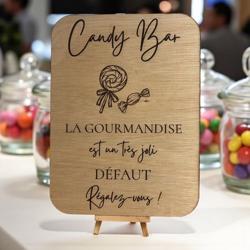 Pancarte candy bar