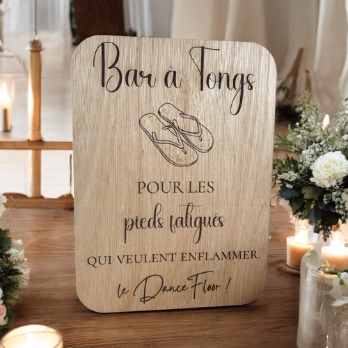 Pancarte bar à tongs