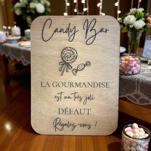 Pancarte candy bar