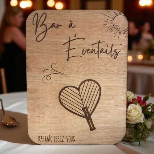 Pancarte éventails coeur