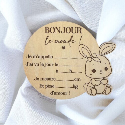 Carte de naissance lapine