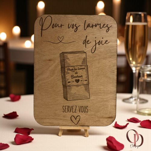 Pancarte larmes de joie