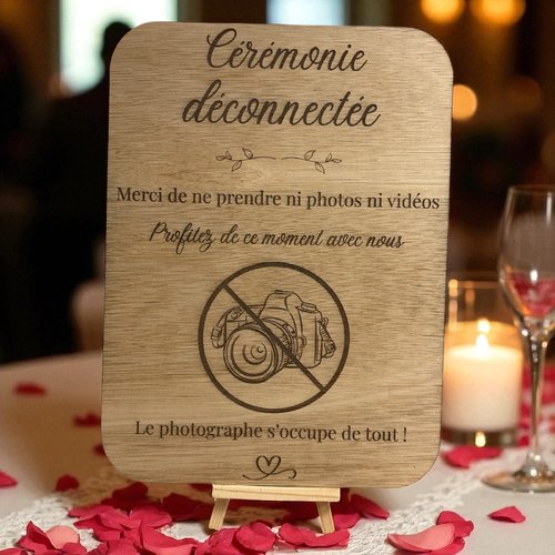 Pancarte cérémonie déconnectée