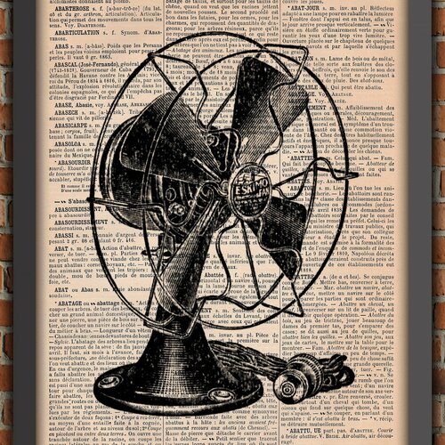 Ampoule vintage imprimé Steampunk industriel dictionnaire page Décoration murale Tableau