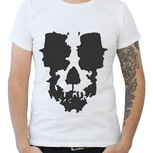 T-shirt homme skull - 100% fait-main à la peinture