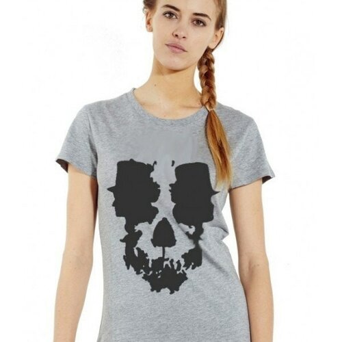 T-shirt femme skull - 100% fait-main à la peinture