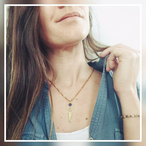 Collier avec pierre naturelle - au choix. bijou énergétique | lithothérapie. création fait-main