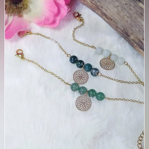 Bracelet mala en pierre naturelle -au choix. bijou fait-main | énergétique. lithothérapie