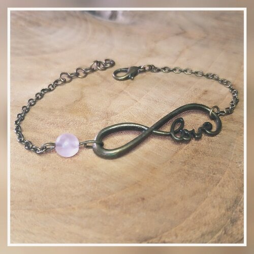 Bracelet bohème &quot;amour&quot; en pierre naturelle énergétique quartz rose | lithothérapie. création unique fait-main
