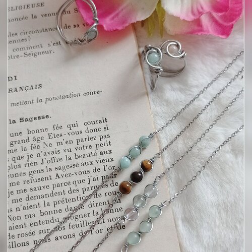 Bracelet cuty en pierre naturelle - au choix. fait-main. bijoux énergétiques | lithothérapie