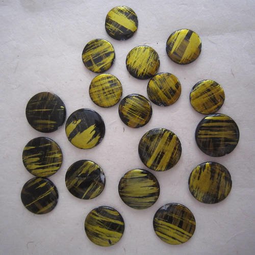 4pc - perles de nacre gouttes 30x20mm marron zébré 4558550031914 - Un grand marché