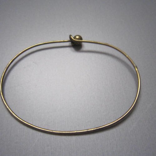 Support bracelet jonc à boule, métal couleur bronze