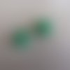 Perle carrée en zirconium - vert absinthe - 10 mm