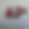 Palet ovale en verre rouge picasso - 11 x 8 mm