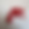 Perles rondes aplaties facettées rouge corail - 6x4 mm - lot de 48