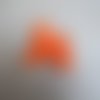 Perles de verre à facettes orange vif - lot de 10