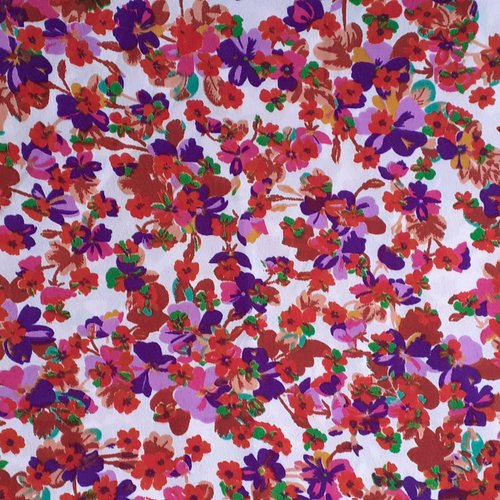 Fleurs multicolores – microfibre viscose
