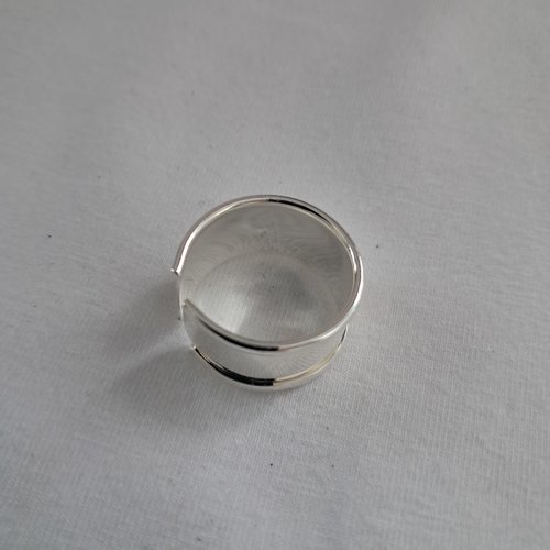 Bague à rebord en laiton plaqué argent