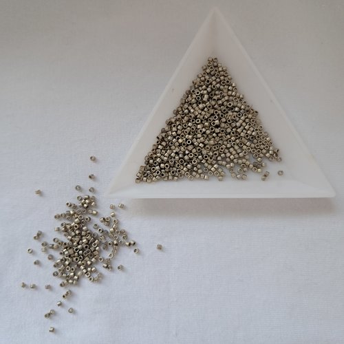 Miyuki delica duracoat 11/0 db1831f - galvanized silver mat