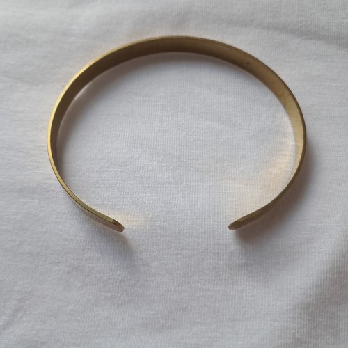 Bracelet manchette laiton - 6 mm