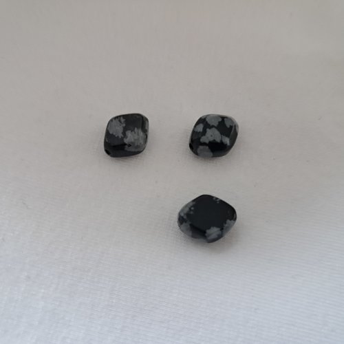 Perles losanges picasso noir - lot de 3