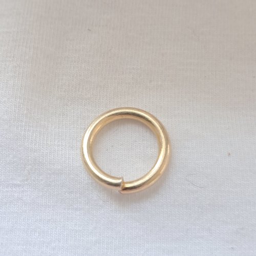 Anneau ouvert en métal doré - 14 mm