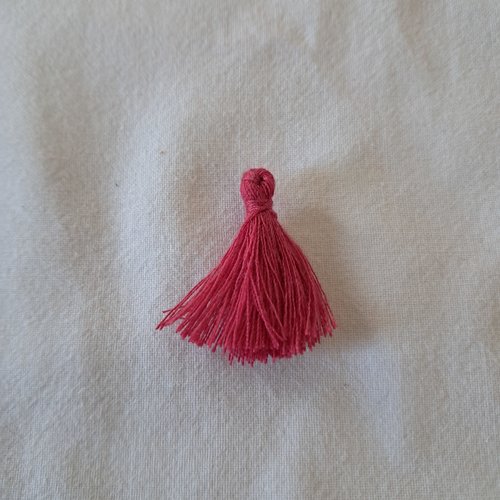 Pompons en coton rose vif fuchsia
