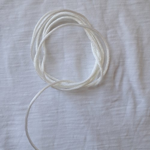 Fil de nylon blanc tressé - 2 mm