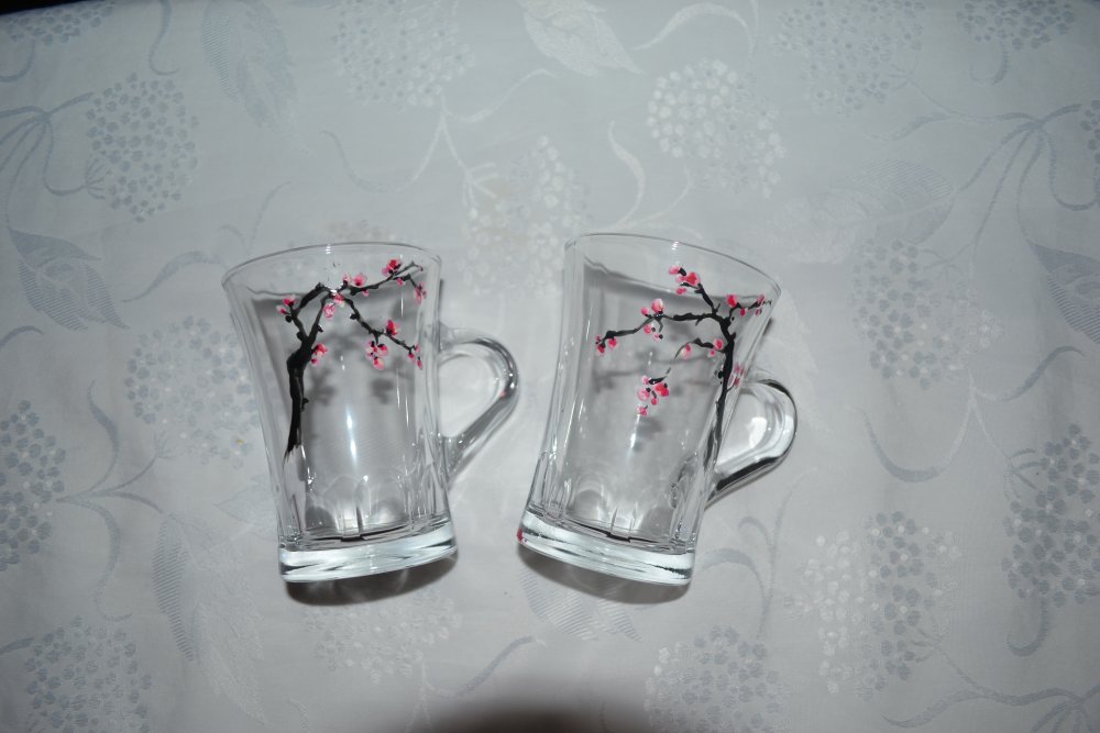 Tasse Sakura tasse en verre avec infuseur à thé filtre et couvercle fleurs  de cerisier tasse ensemble fleurs fleur tasse à thé 300Ml verres à boire 