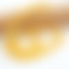 Lot de 20 perles naturelles oeil de chat jaune 8mm