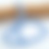 Lot de 20 perles naturelles oeil de chat bleu ciel 8mm
