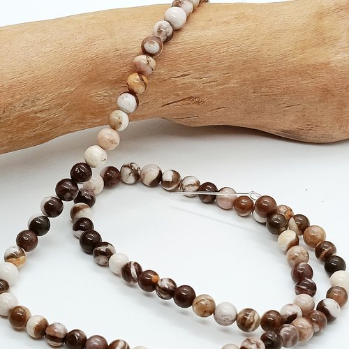 Perles naturelles jaspe zèbre australien