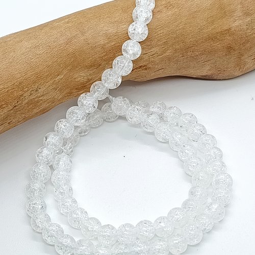 Perles naturelles quartz fissuré