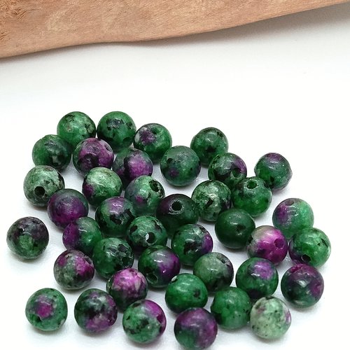 Perles naturelles zoisite