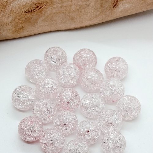 Perles naturelles quartz fissuré rose
