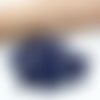 Perles naturelles pierre de lave bleue foncée