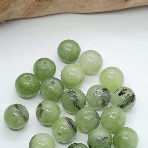 Perles naturelles prehnite