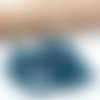 Perles naturelles pierre de lave bleue