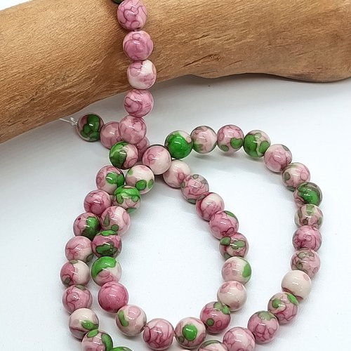 Perles naturelles fleur de pluie rose