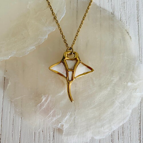 Collier moana (raie manta) - nacre