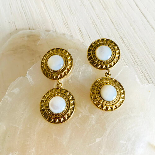 Boucles d’oreilles hina - nacre