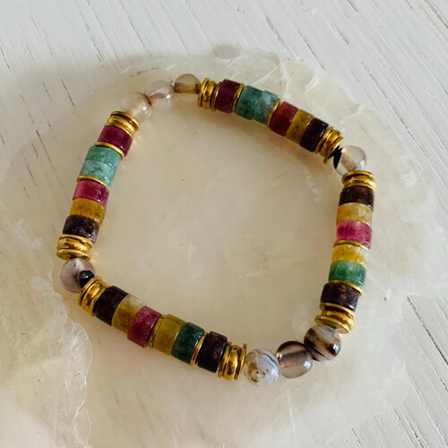 Bracelet andaman (acier inoxydable et tourmaline)